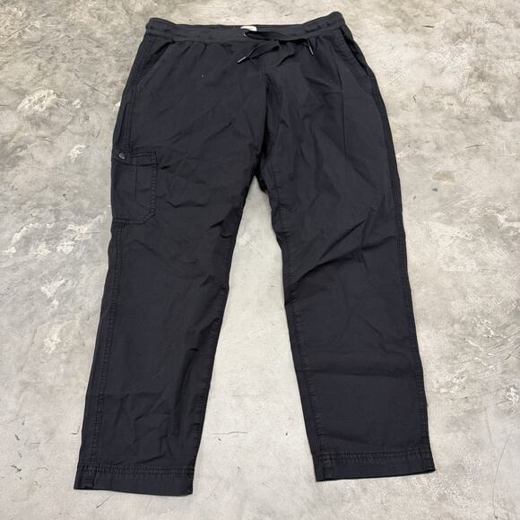 NWT LL Bean Womens Large Petite Ripstop Hiking Pull-On Pants Black - Picture 1 of 8